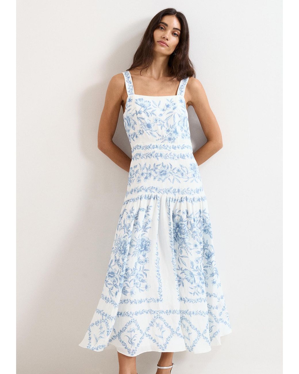 Phase Eight Blue Torin Floral Dress