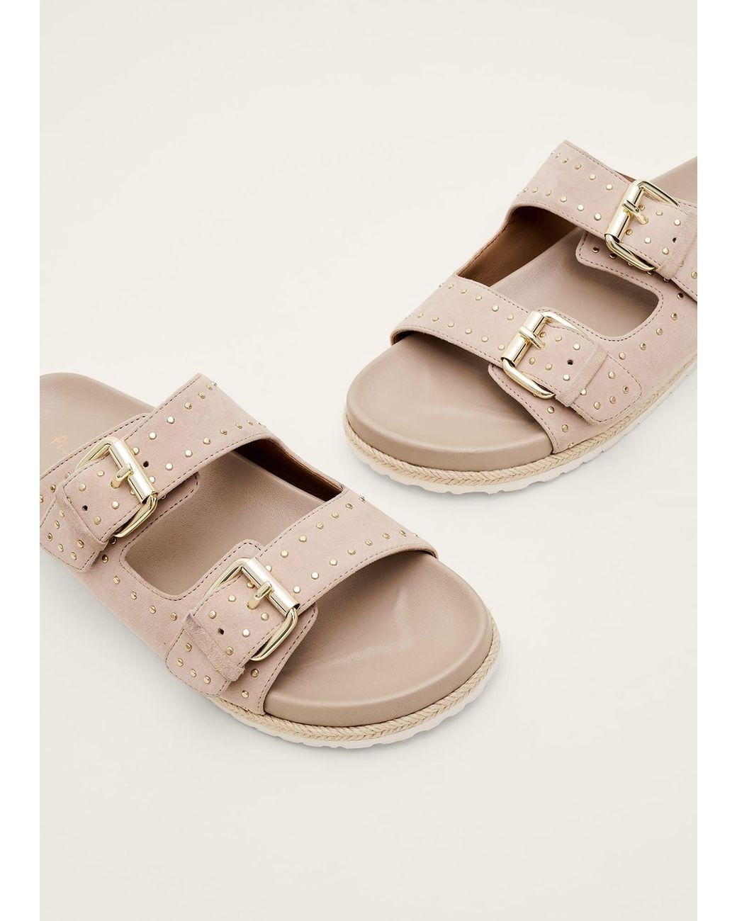 Phase Eight Natural Double Buckle Sandal
