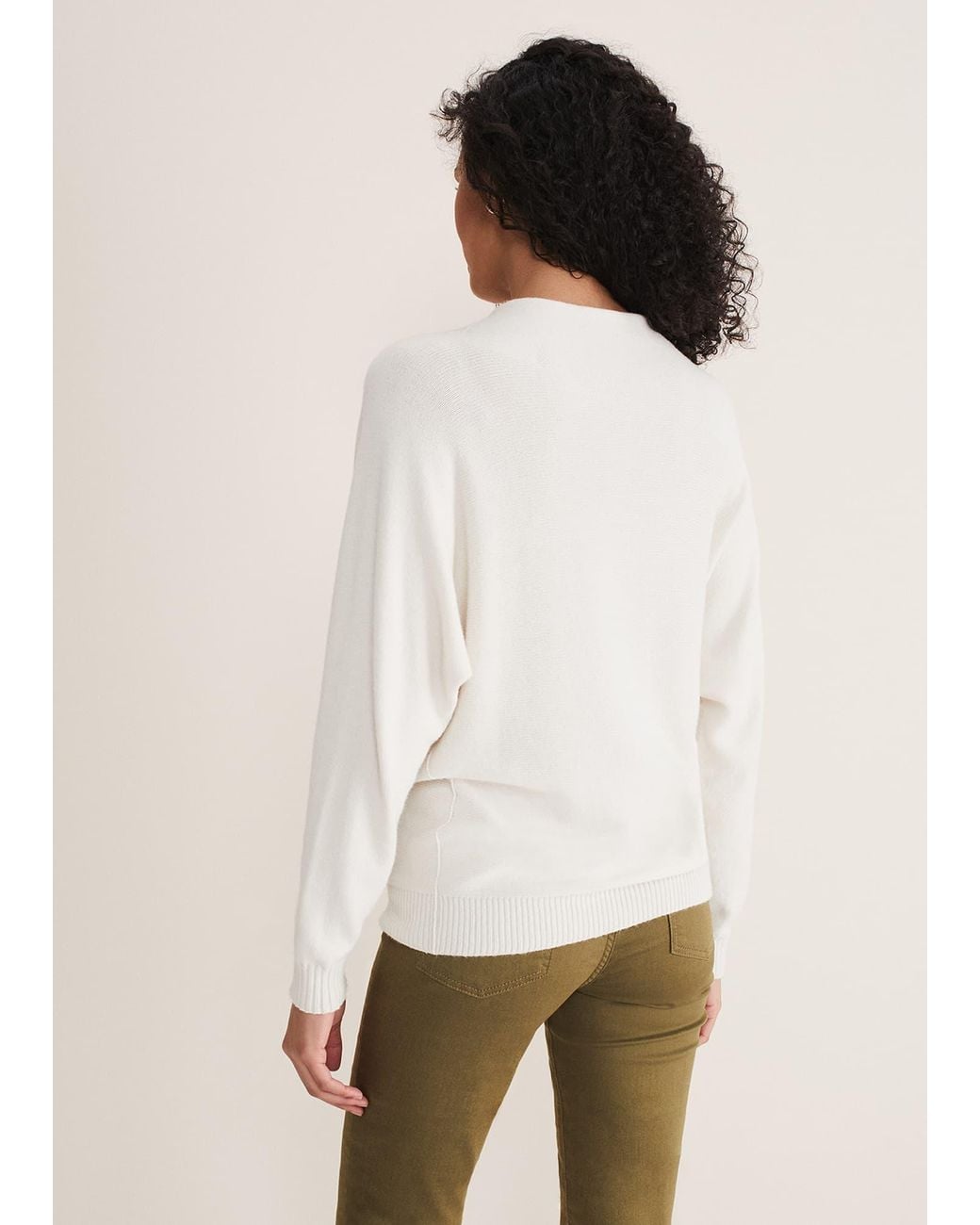 Phase Eight Natural Layra Cowl Neck Knit Top