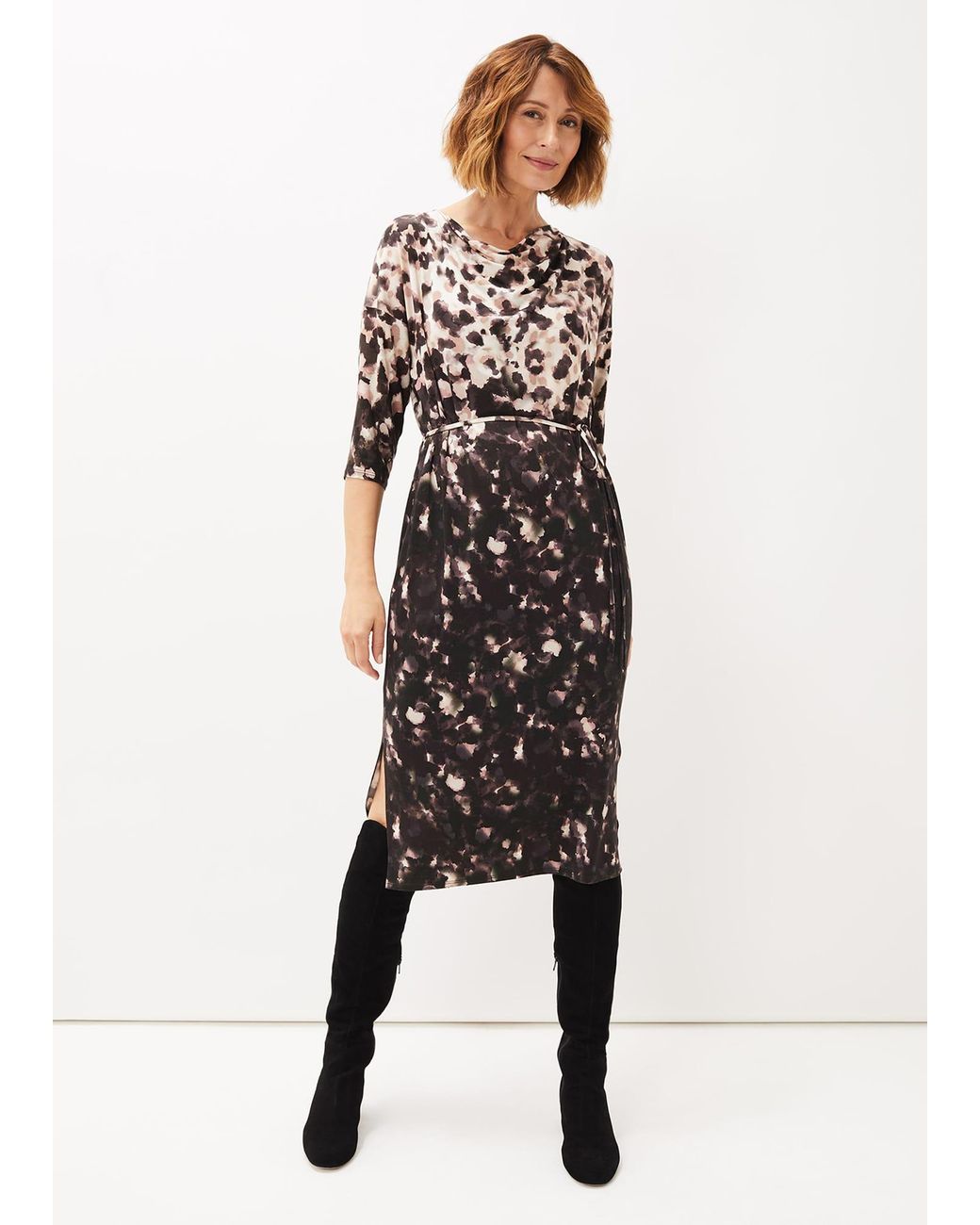 Phase Eight Multicolor Corrie Abstract Spot Print Dress