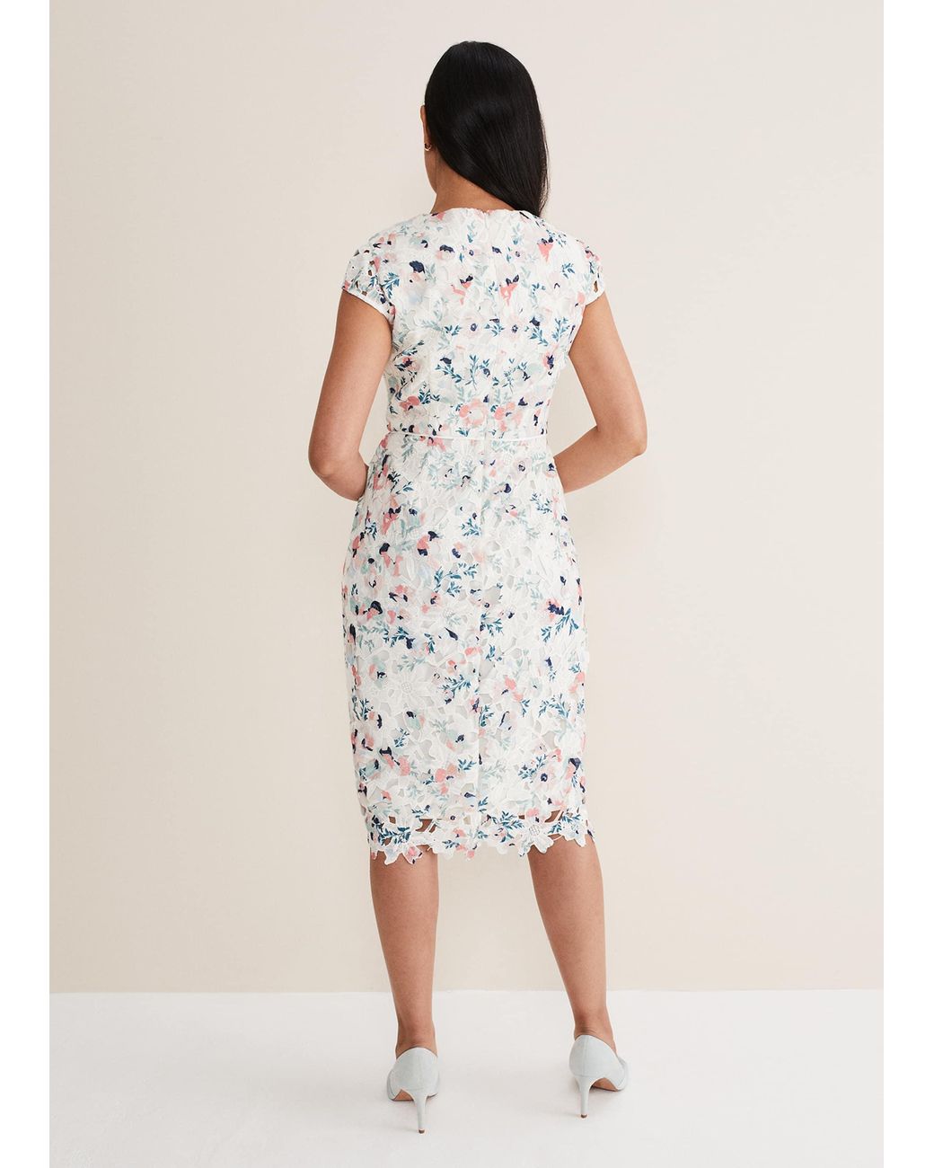 Phase Eight White Petite Franky Floral Lace Dress