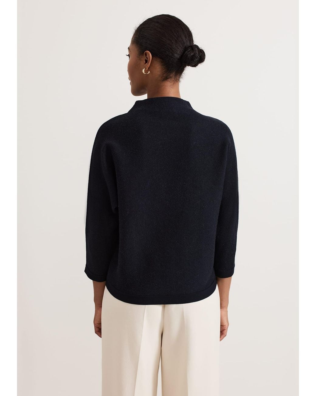 Phase Eight Blue Bessie Floral Placement Knit