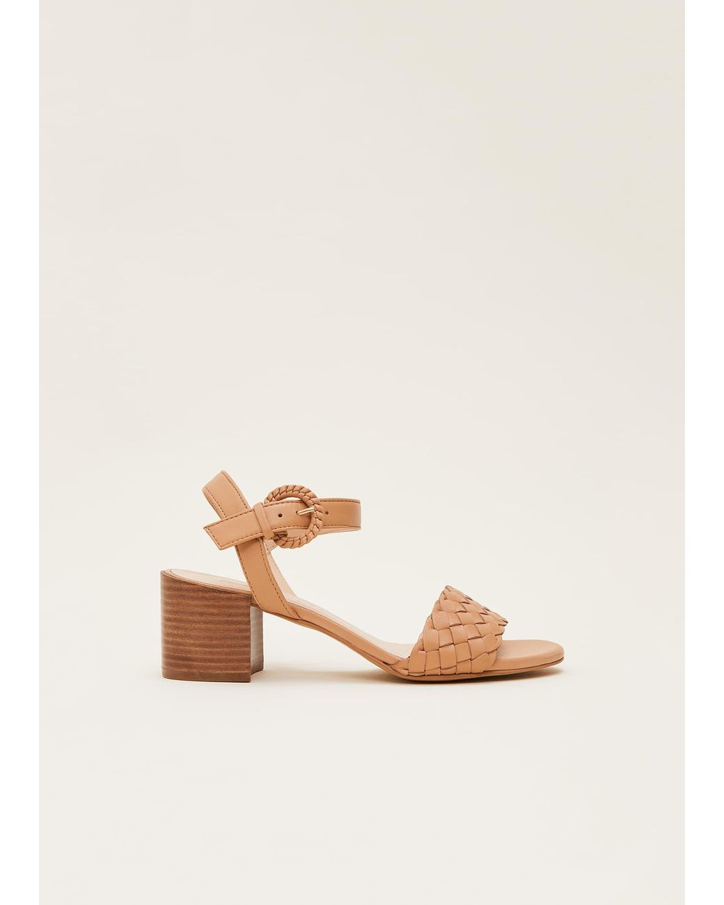 Phase Eight Multicolor Plaited Leather Heel Sandal