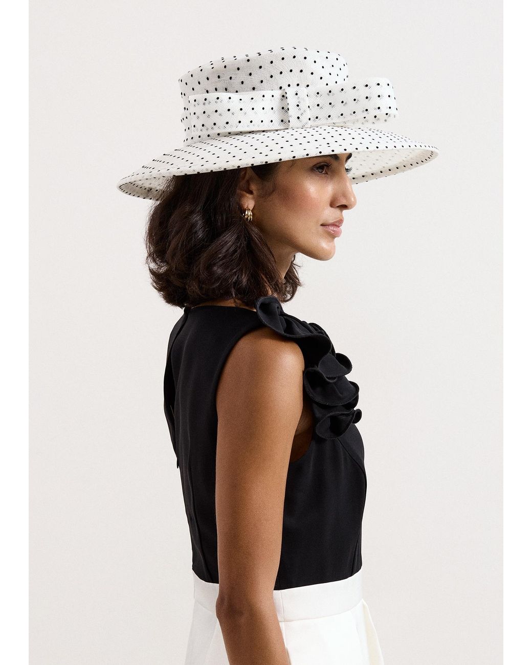 Phase Eight Black Spot Hat