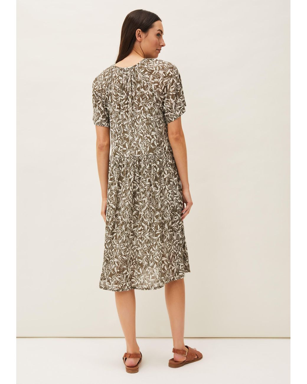 Phase Eight Multicolor Jemmy Leaf Print Swing Dress