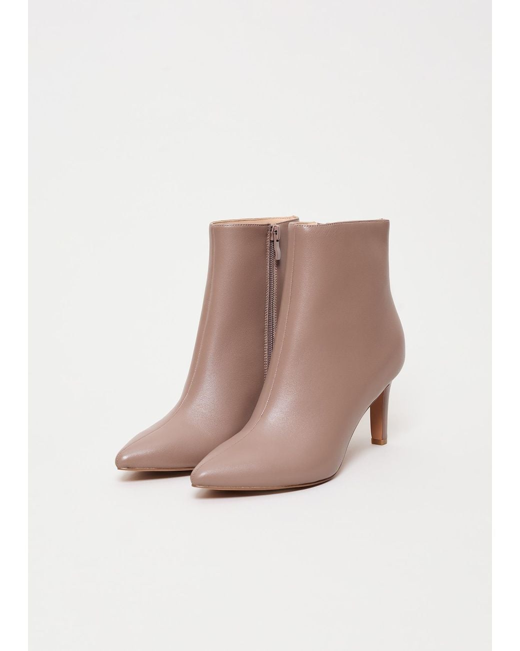 Phase Eight Pink Leather Heeled Boot