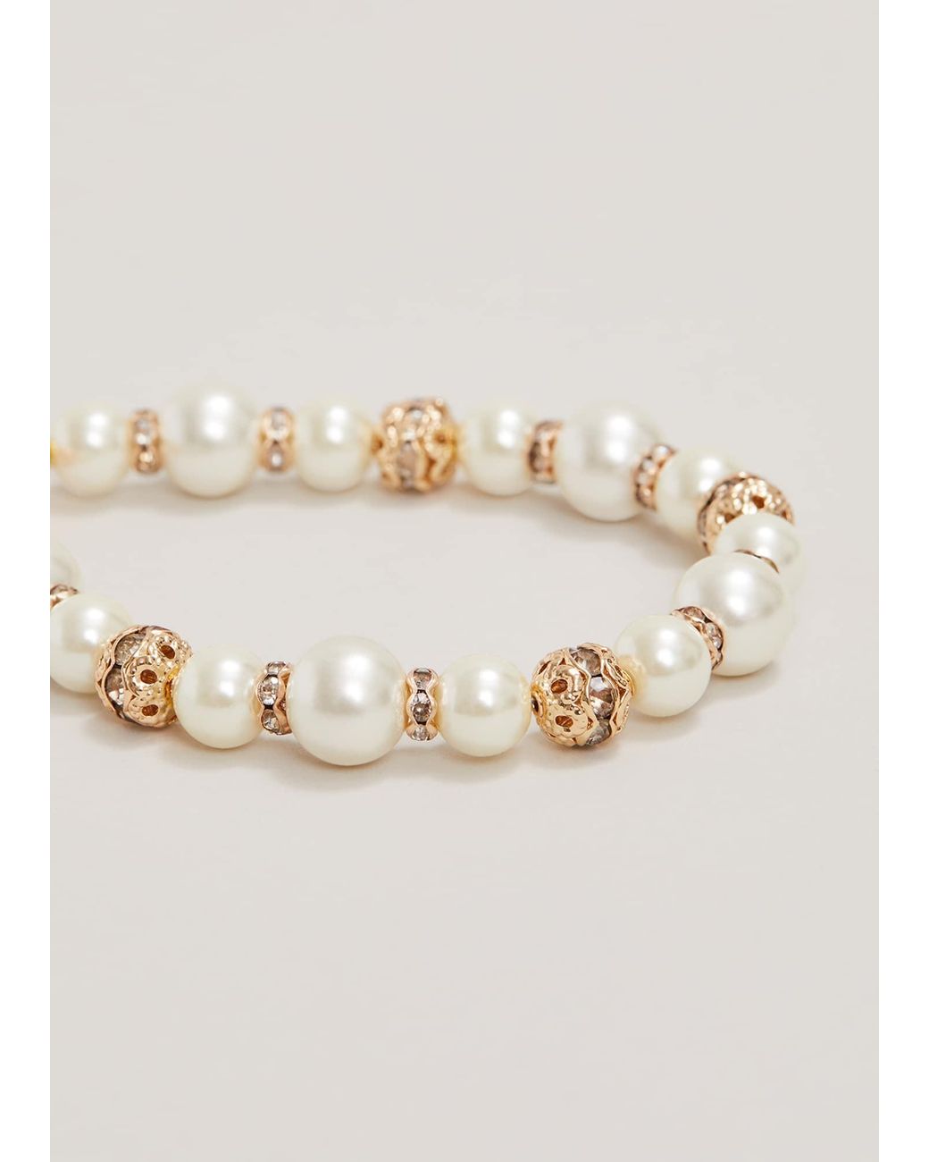 Phase Eight Natural Bead And Pearl Bracelet
