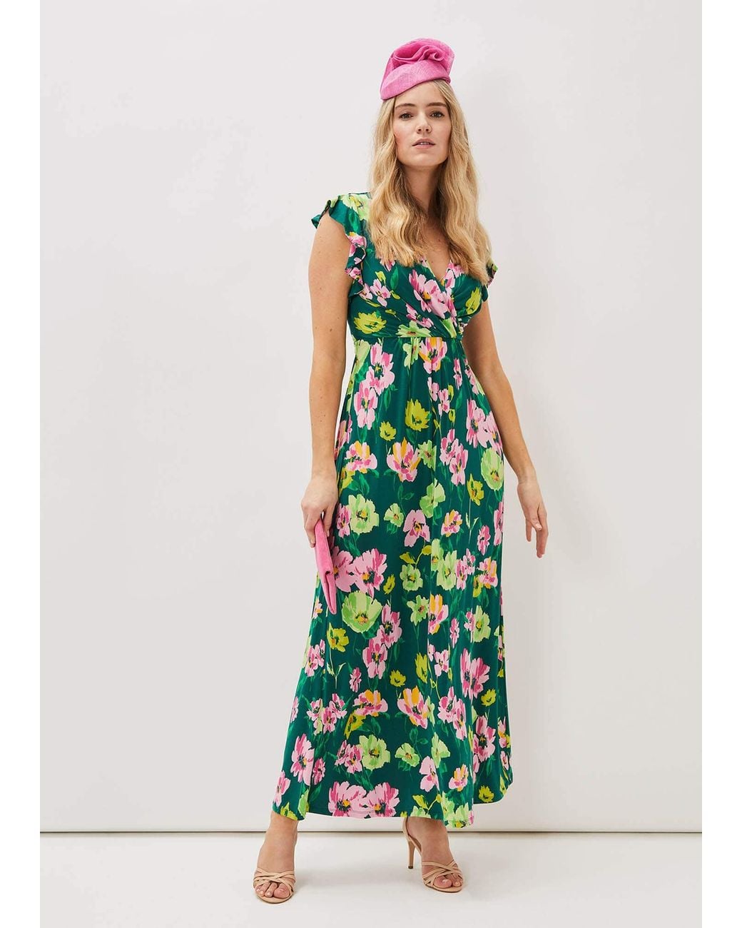 Phase Eight Multicolor Effie Floral Jersey Maxi Dress