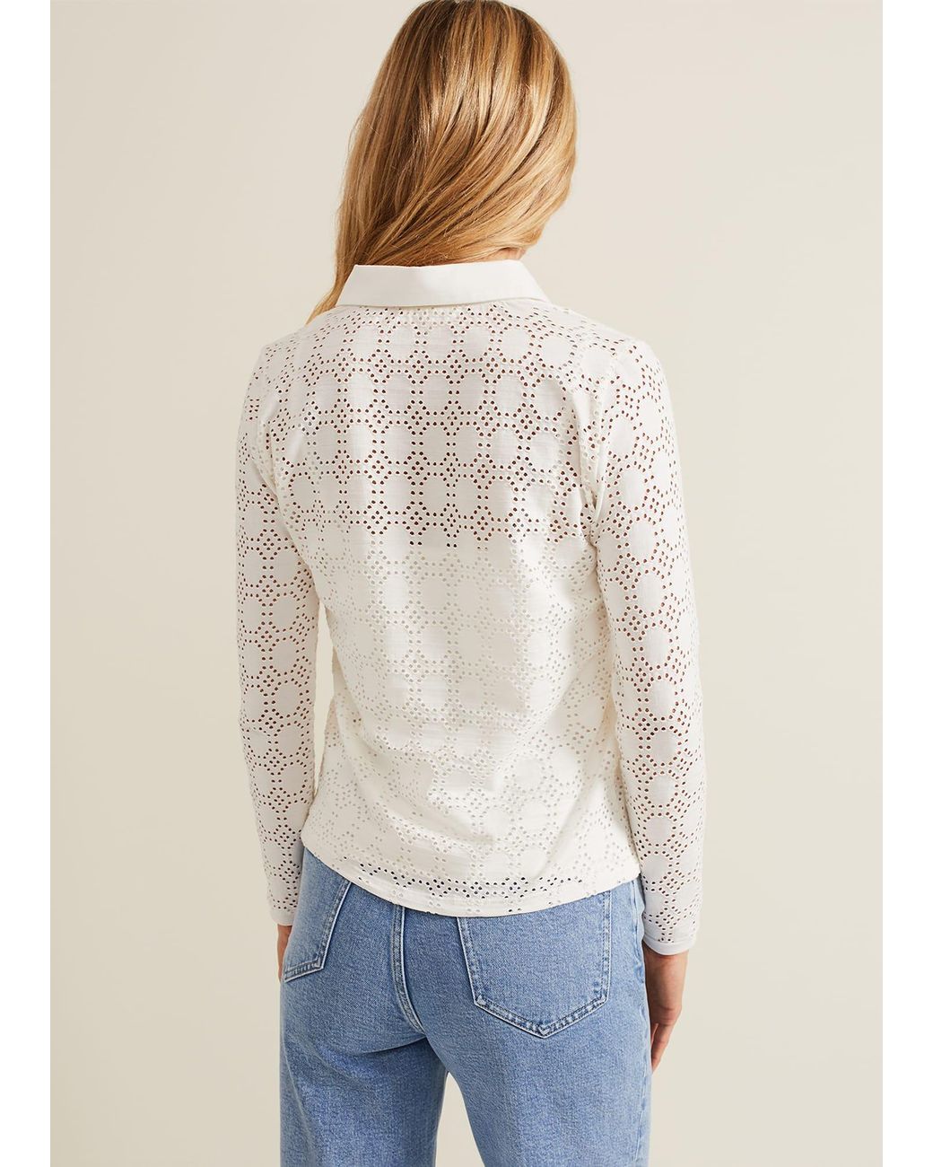 Phase Eight White Vida Textured Shirt