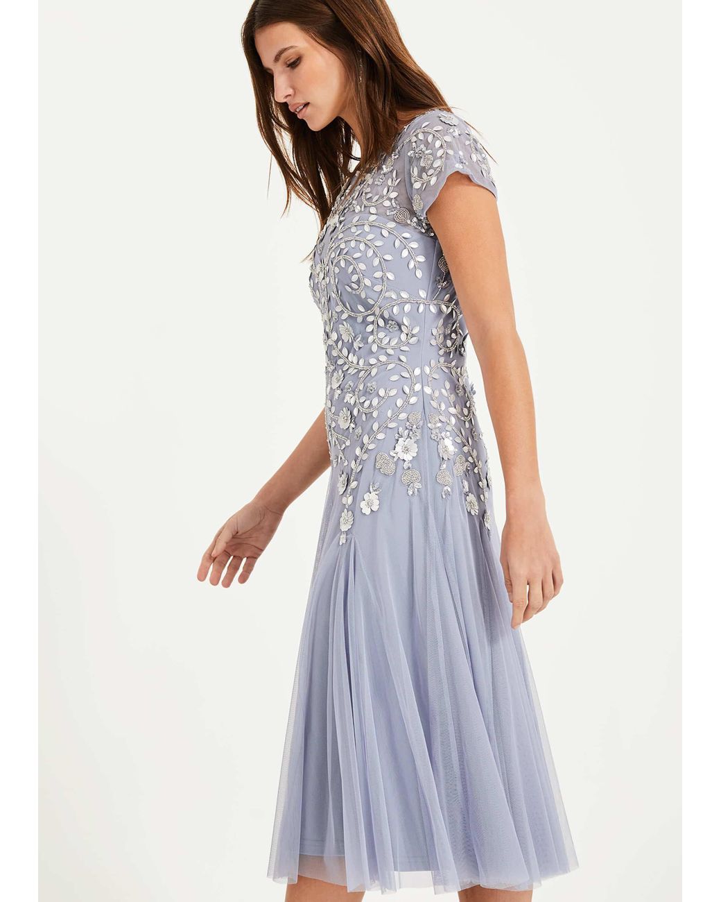 celia silver sequin maxi dress