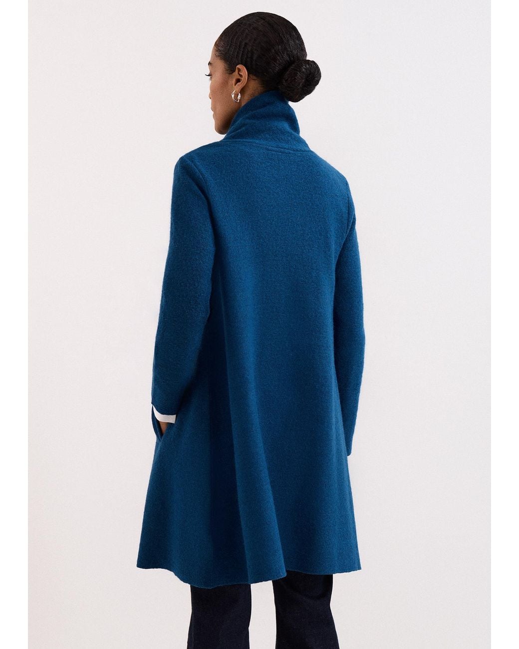 Phase Eight Blue Bellona Knit Coat