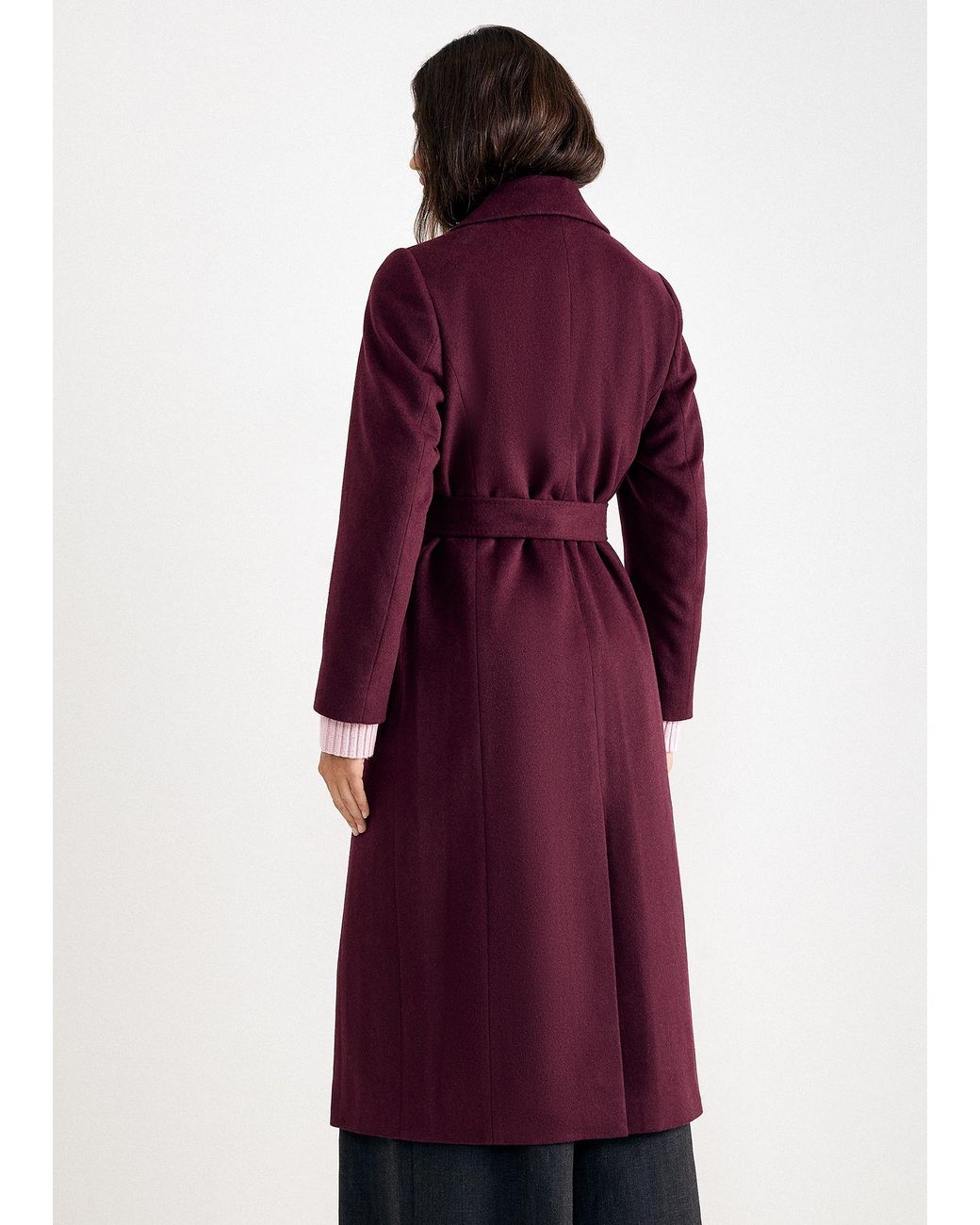 Phase Eight Red Nicoletta Tie Belt Midi Coat