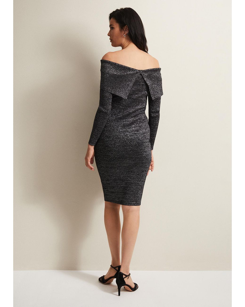 Phase Eight Multicolor Heidi Knitted Bardot Dress