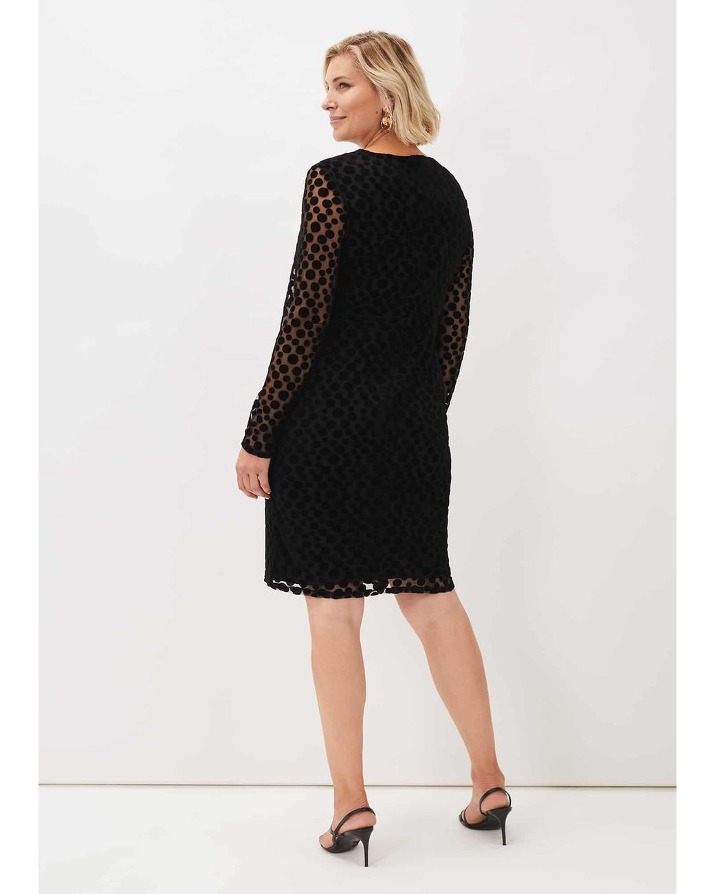 Phase Eight Black Sassy Spot Velvet Dress