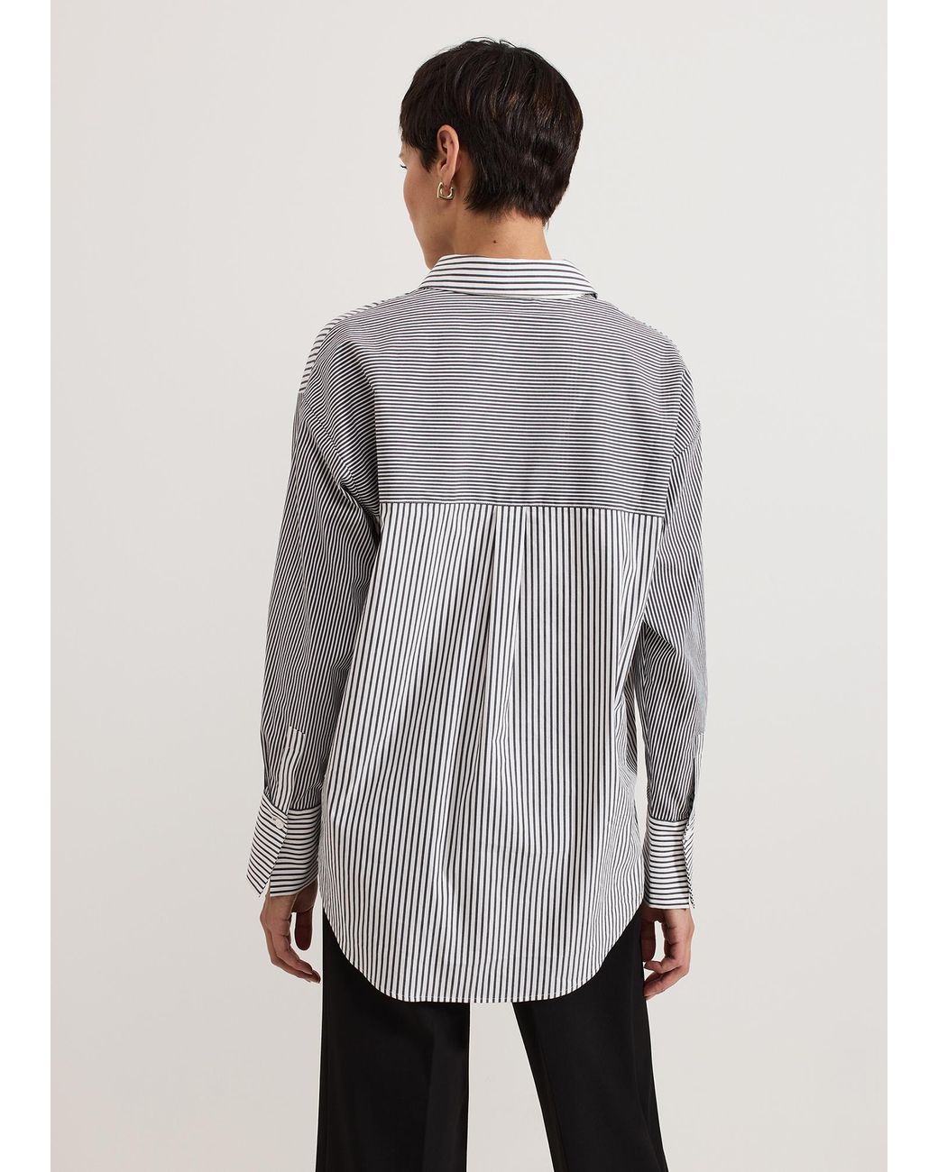 Phase Eight Gray Mixed Stripe Shirt