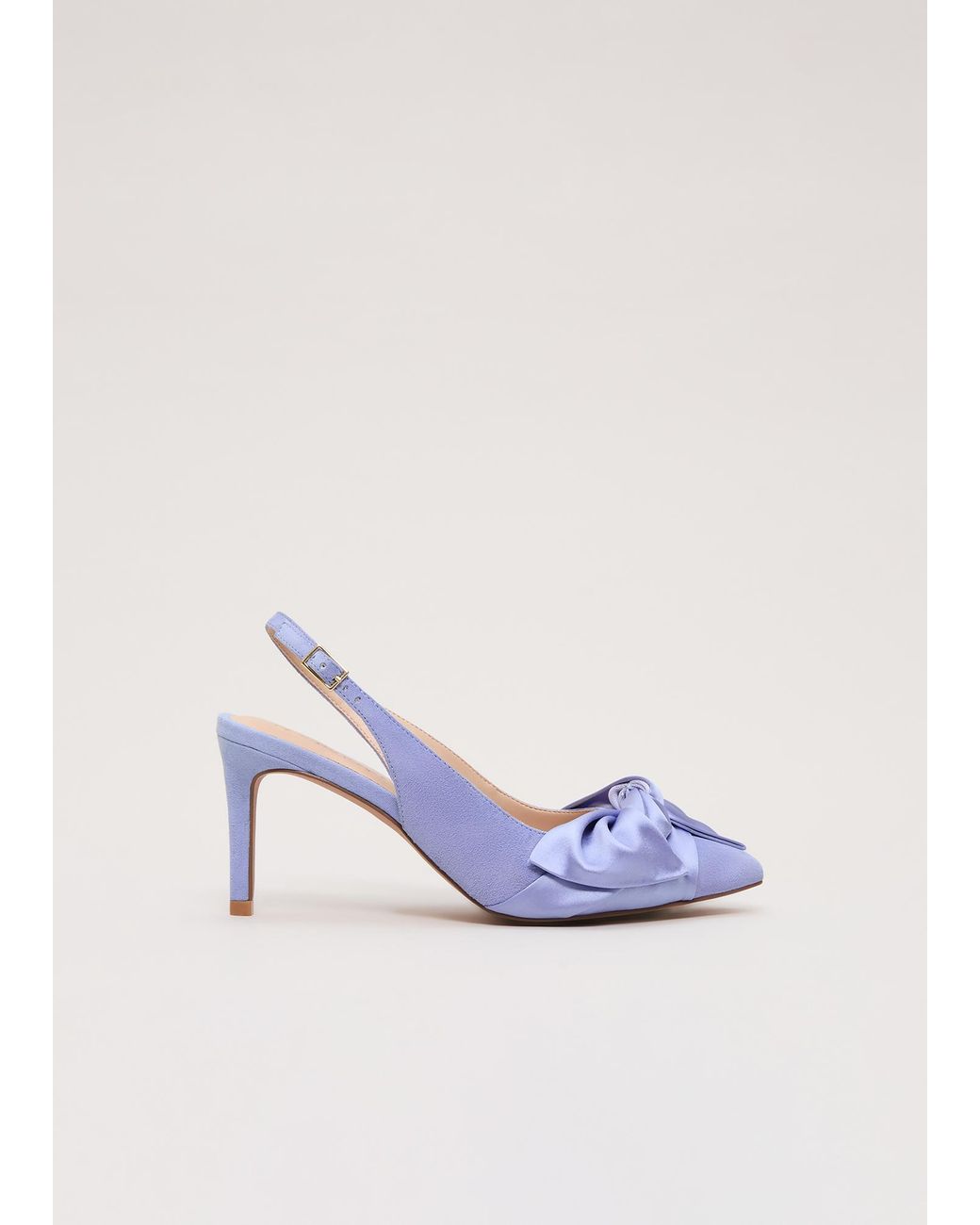 Phase Eight Blue Twist Front Slingback Heeled Shoes