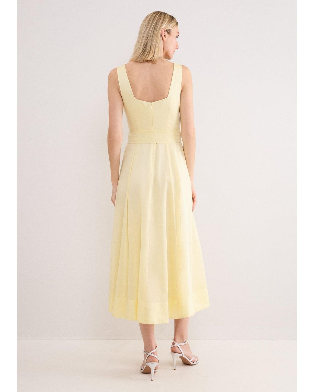 Phase Eight Natural Zahira Square Neck Midaxi Dress