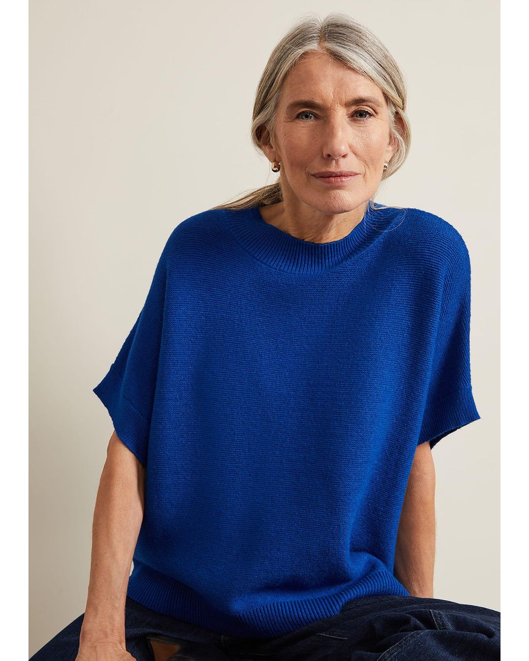 Phase Eight Blue Grace Sleeveless Tabard Top
