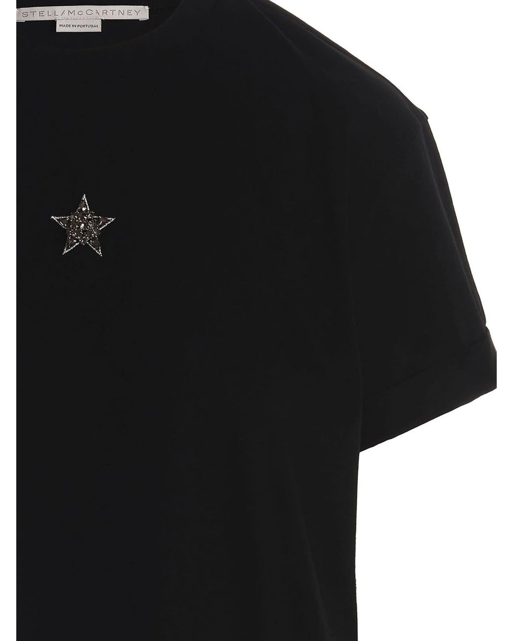 Stella McCartney Mini Star T-shirt in Black | Lyst