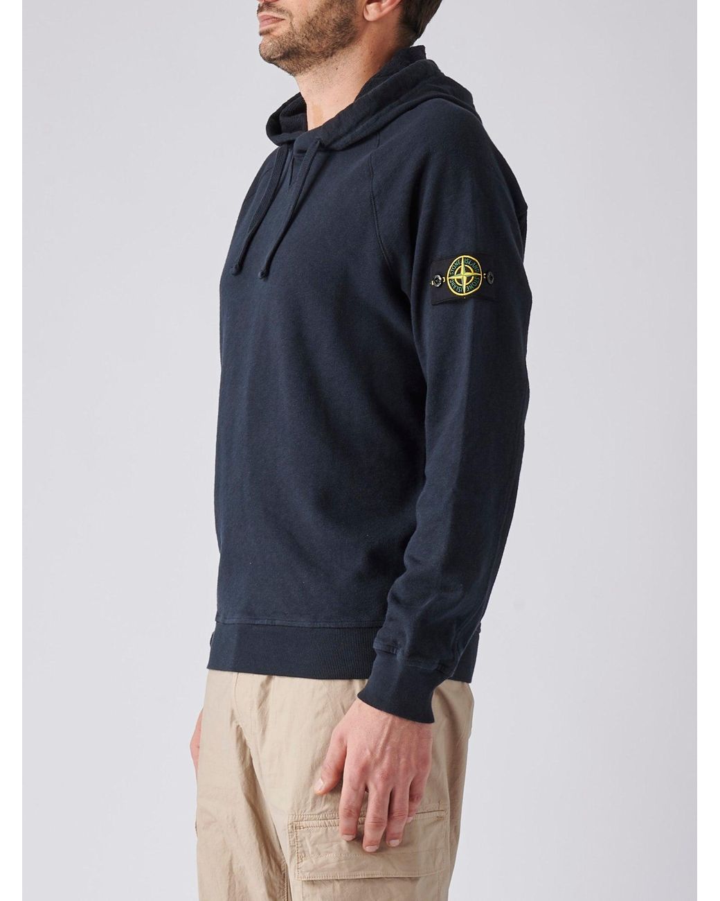 Stone Island Felpa Sweatshirt in Blue for Men Lyst