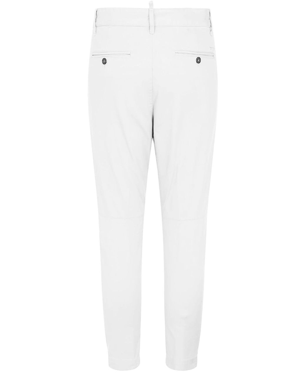 Slacks and Chinos Mens Trousers Slacks and Chinos DSquared² Trousers DSquared² Cotton Skinny-cut Gathered-design Trousers in White for Men Save 59% 