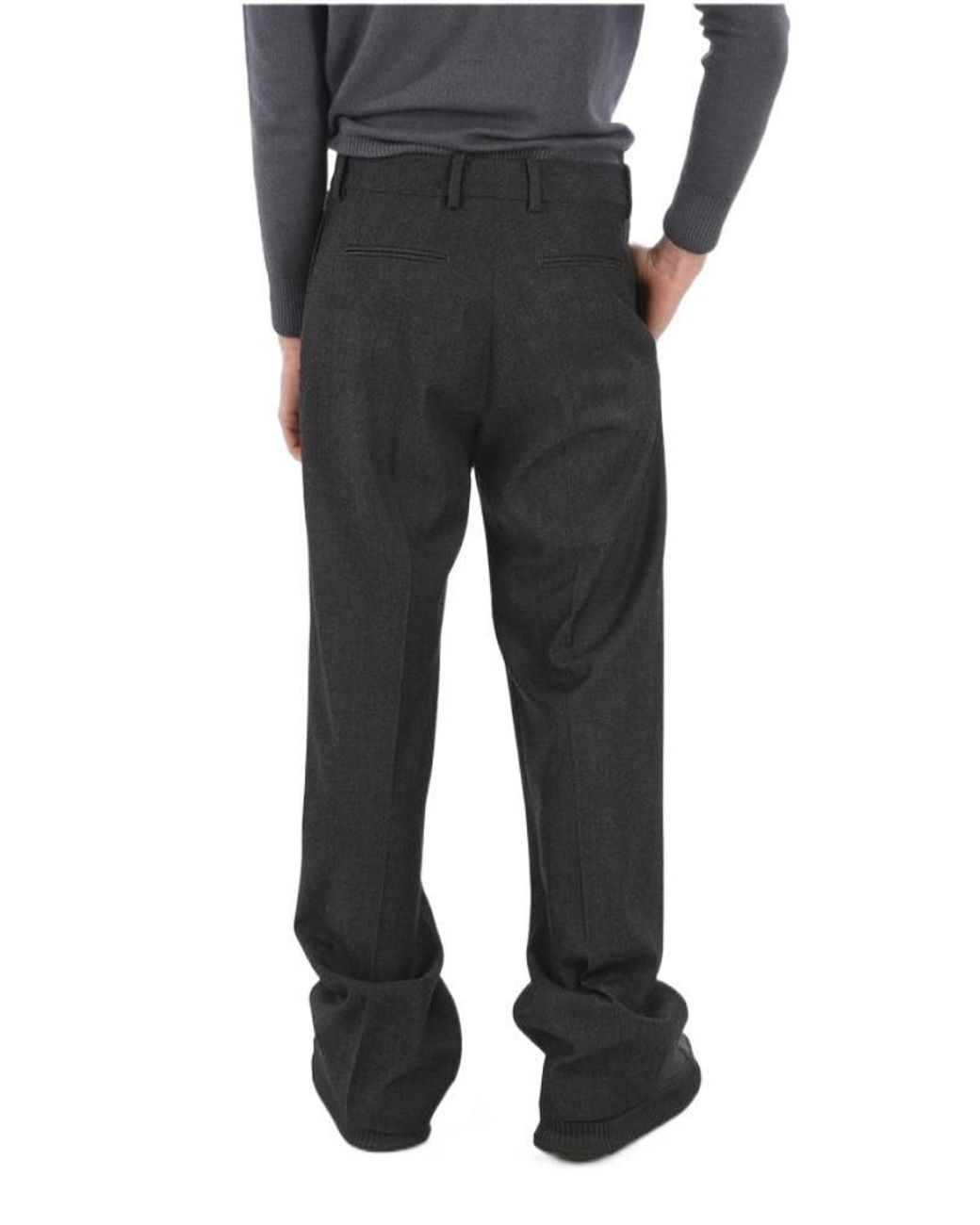 Grey Off-White c/o Virgil Abloh Wool Pants in Steel Grey for Men Mens Clothing Trousers Slacks and Chinos Formal trousers 