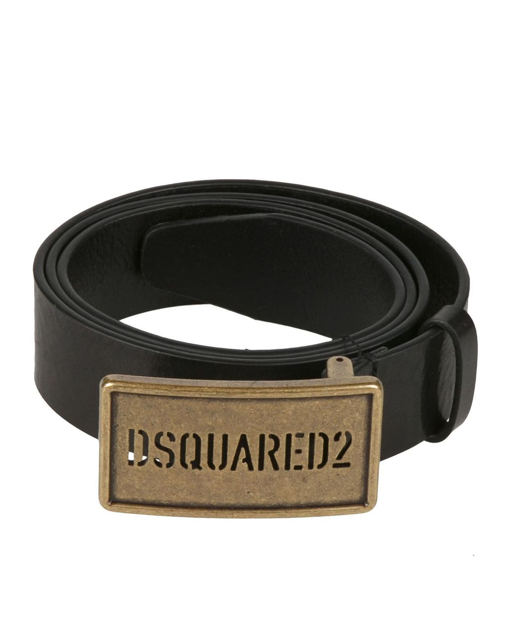 DSquared² Logo Engraved Buckle Belt in Black for Men | Lyst