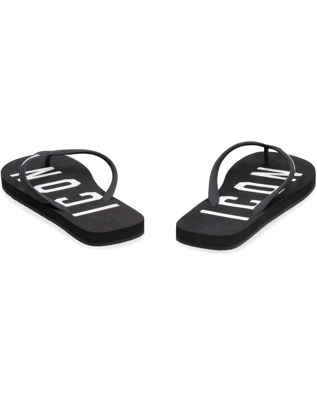 DSquared² Icon Rubber Thong-sandals in Nero Mens Shoes Sandals Save 63% slides and flip flops Sandals and flip-flops Black for Men 