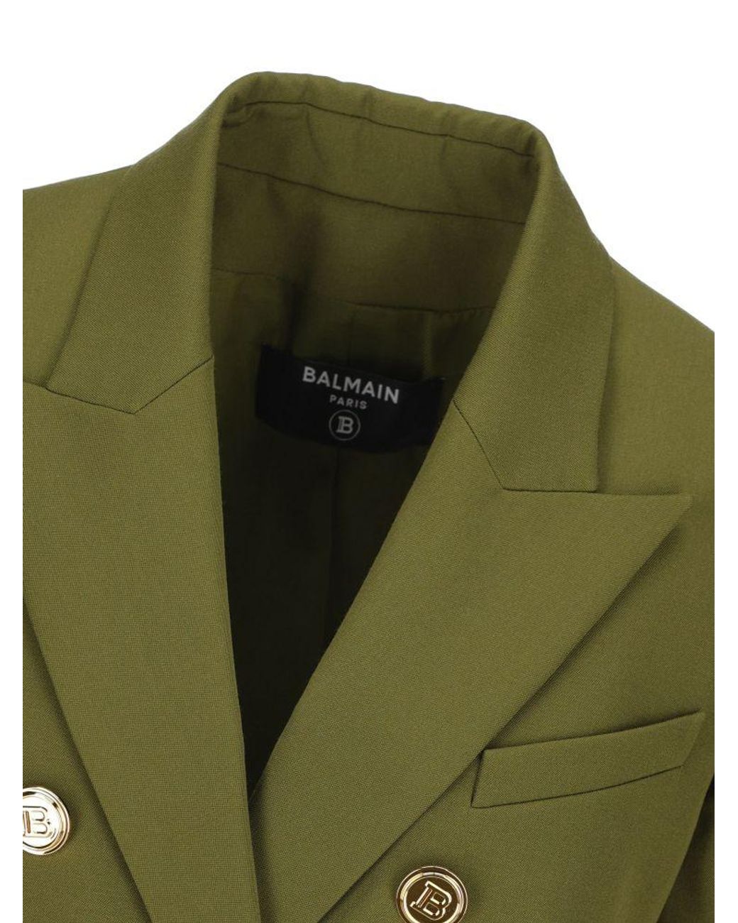 Balmain Jackets in Green | Lyst