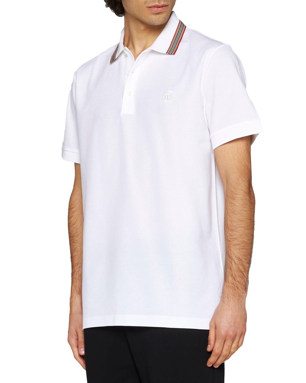 Burberry Polo Shirt in White for Men | Lyst