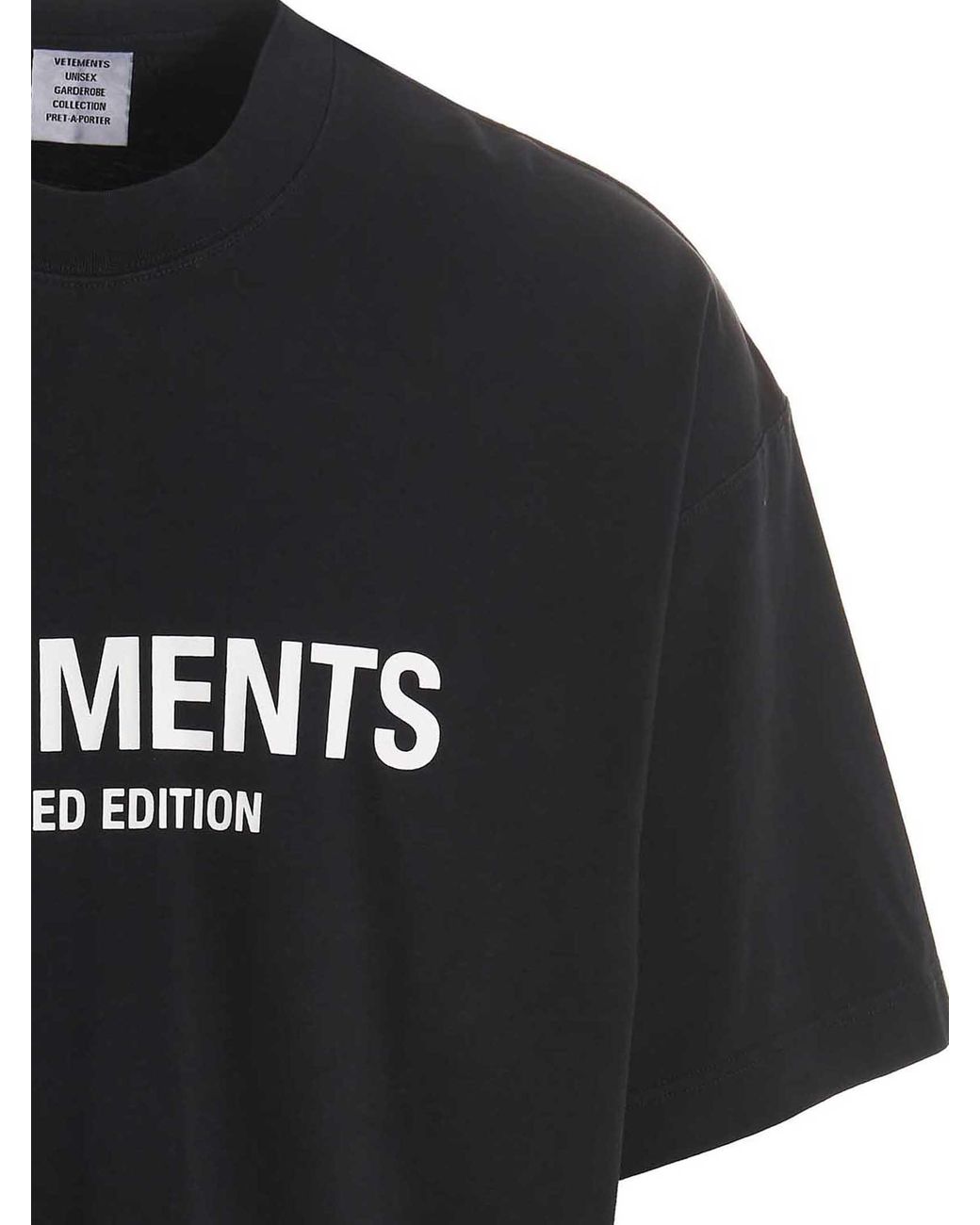 Vetements T-shirt Limited Edition in Black for Men | Lyst