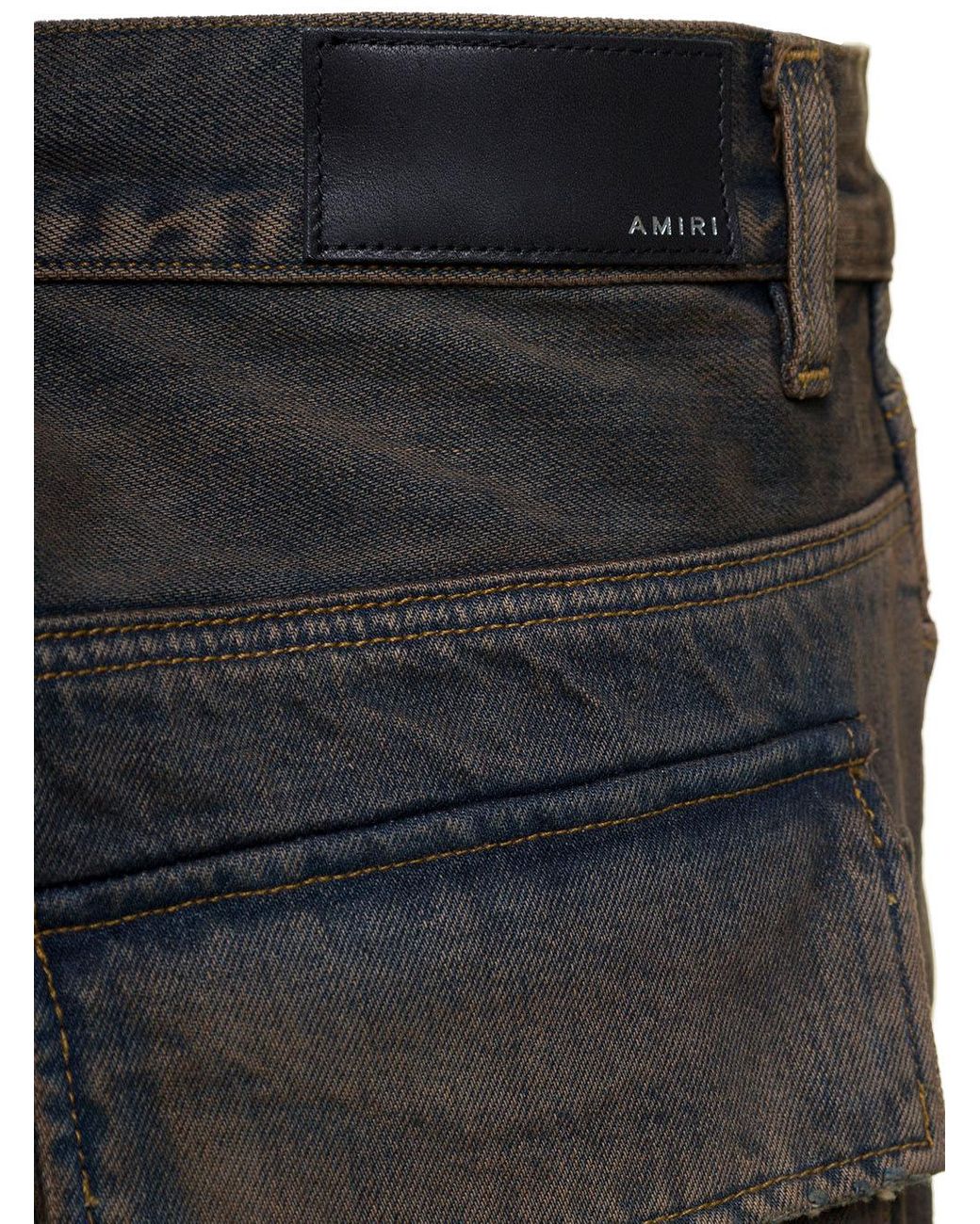 Amiri Mx1 Skinny-fit Panelled Distressed Jeans in Gray for Men | Lyst