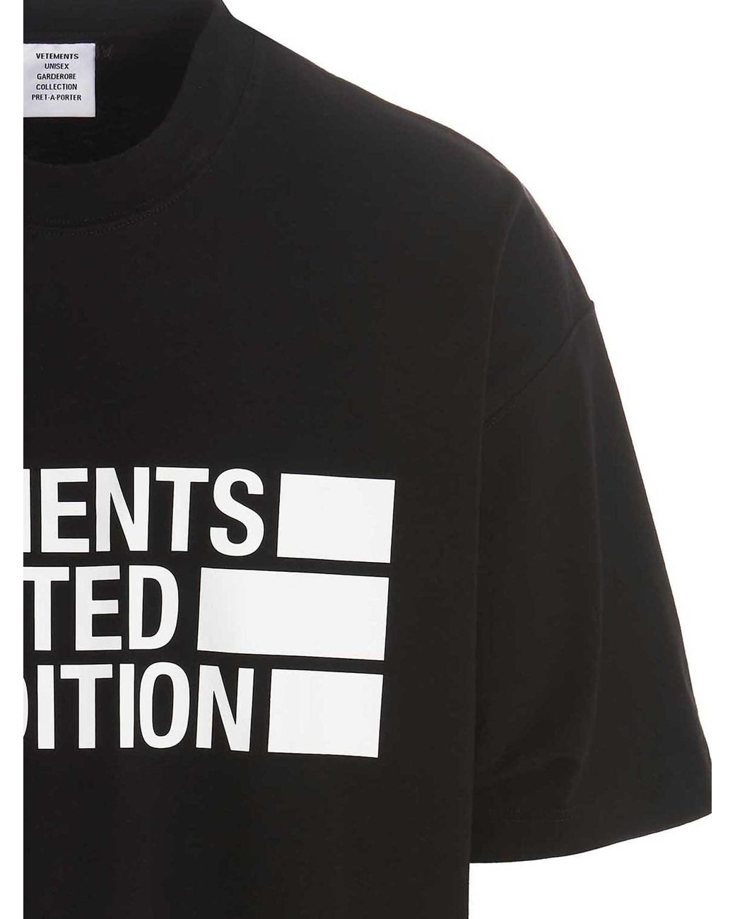 Vetements T-shirt Limited Edition in Black for Men | Lyst
