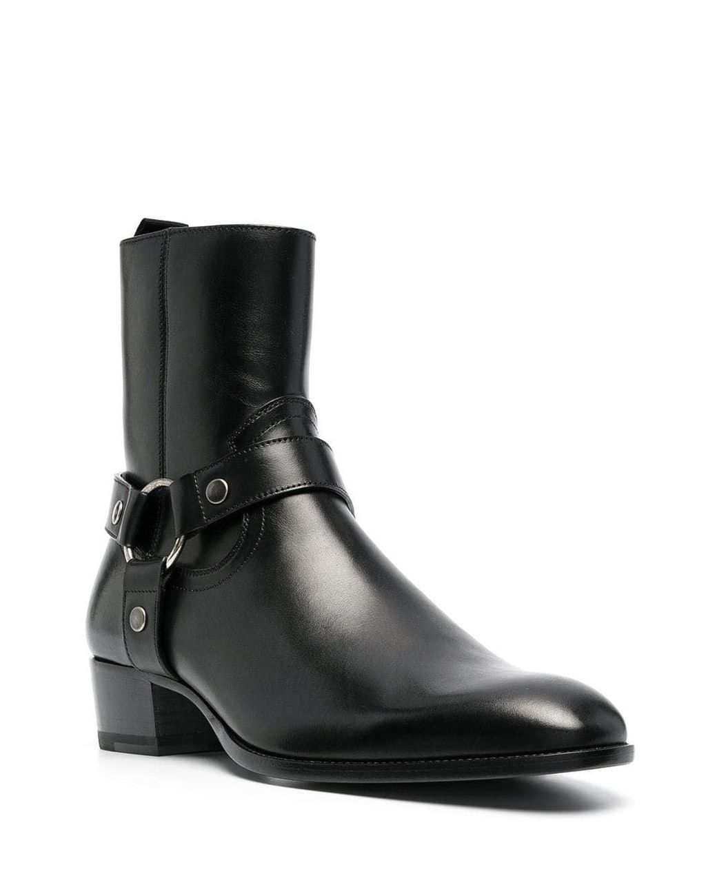 black ysl boots