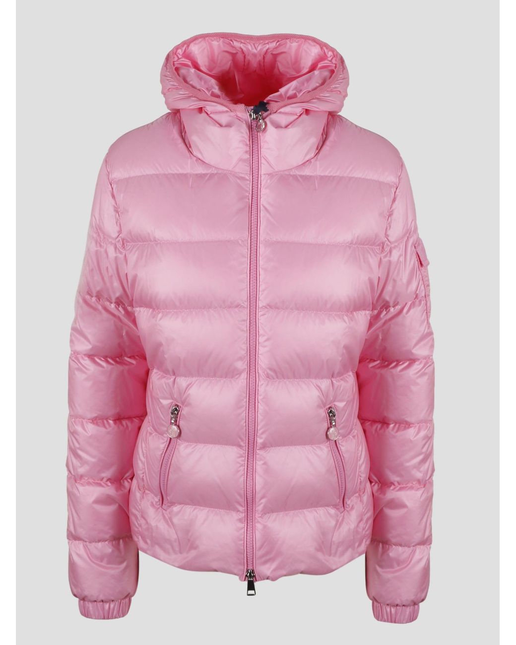 Moncler Gles Short Down Jacket in Pink | Lyst