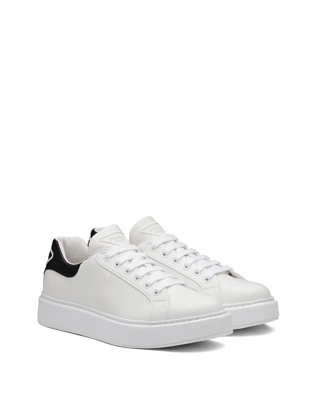 white leather prada sneakers