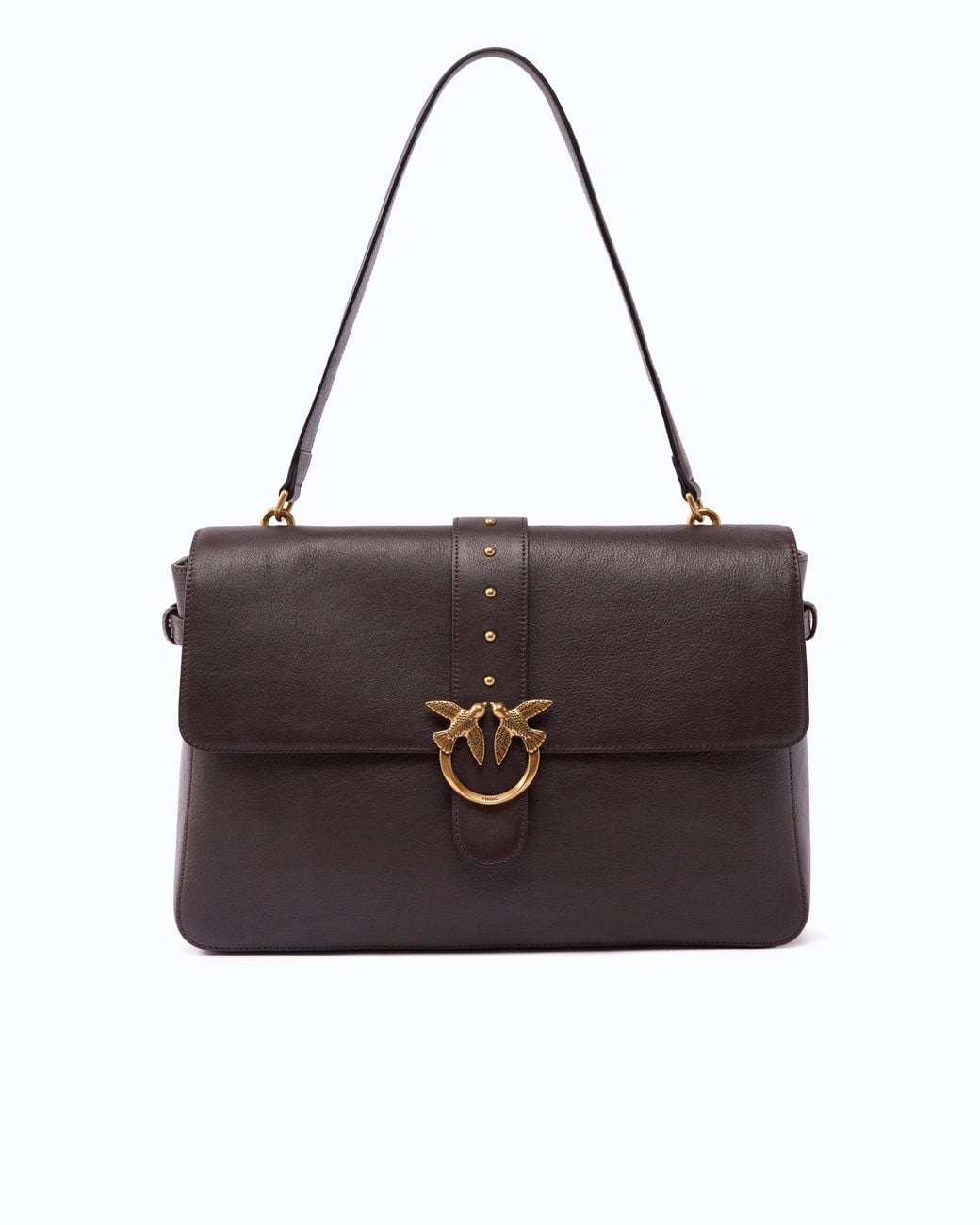 Pinko Brown Hand Bag And Love One Extra Slouchy Calf Strap