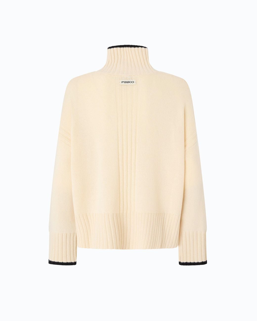 Pinko Natural Wool And Cashmere Turtleneck Sweater