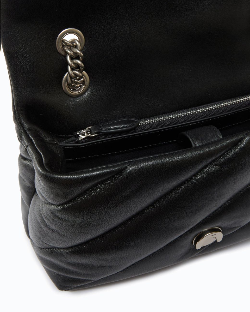 Pinko Black Classic Love Bag Puff Maxi Quilt