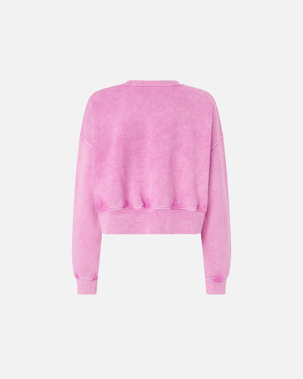 Pinko Pink Cropped Sweatshirt With Branded Label