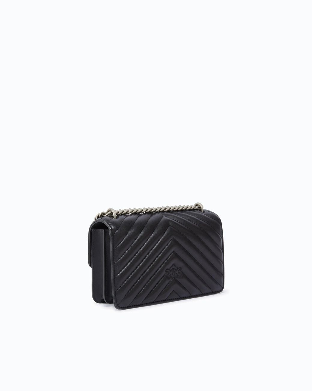 Pinko White Mini Love Bag One Chevron