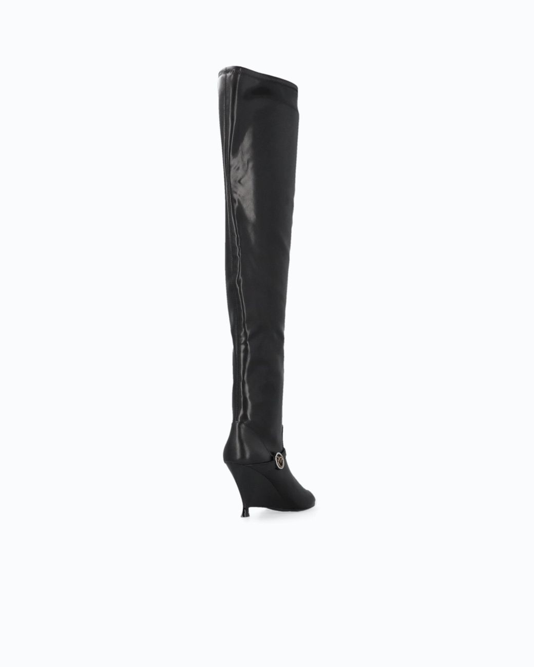 Pinko Black Nappa Leather Boots With Extra-High Leg Shaft