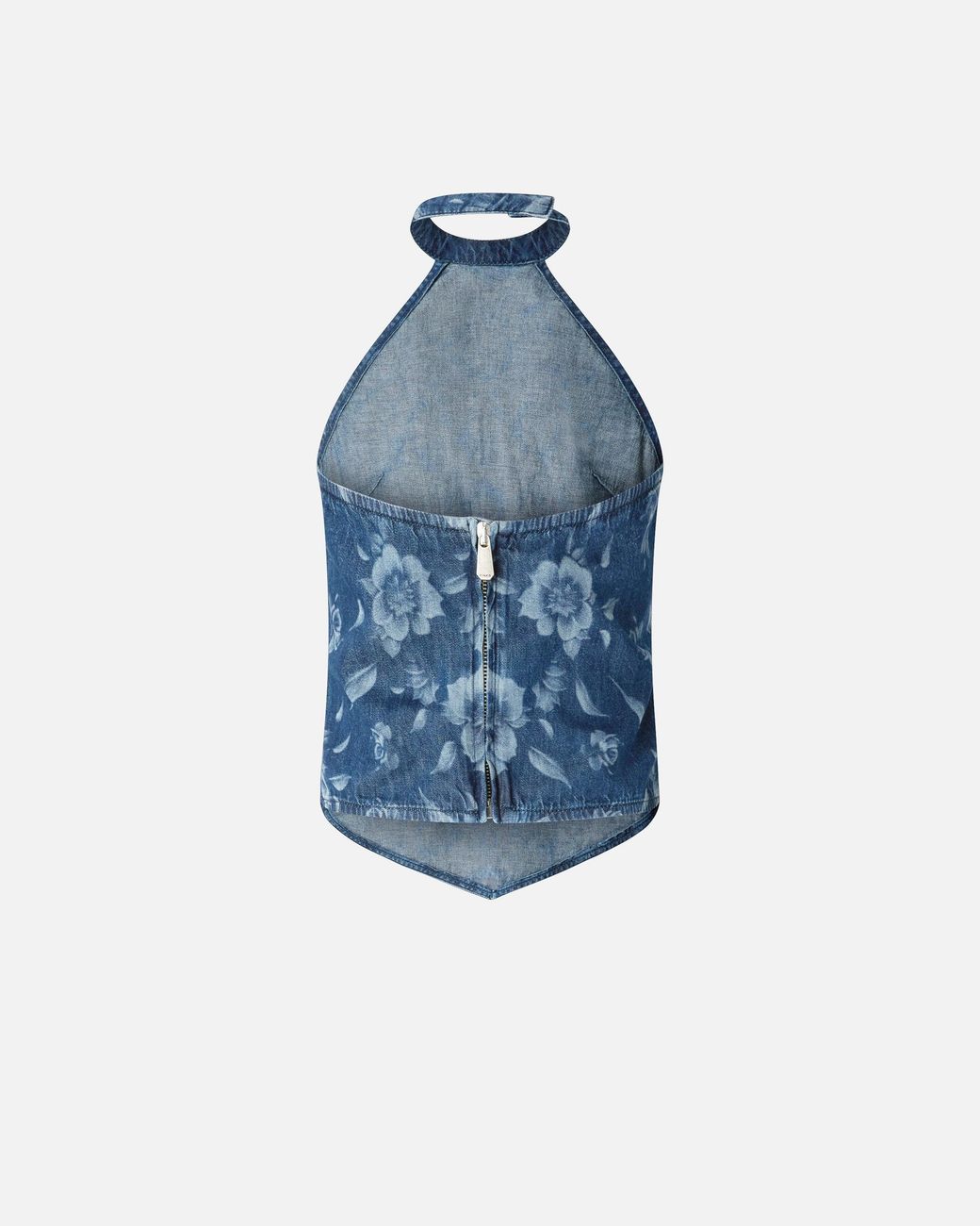 Pinko Blue Floral Denim Top