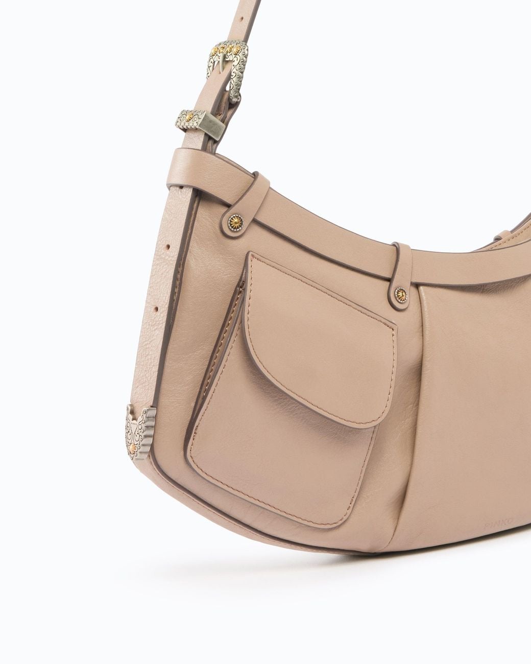 Pinko White Pocket Body Bag Medium Shoulder Bag