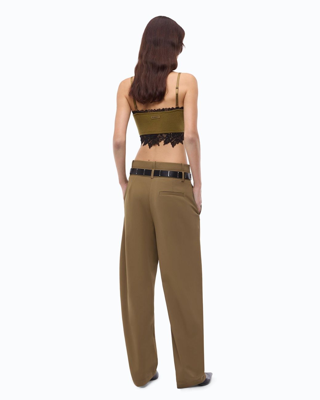Pinko Natural Barrel-Fit Trousers