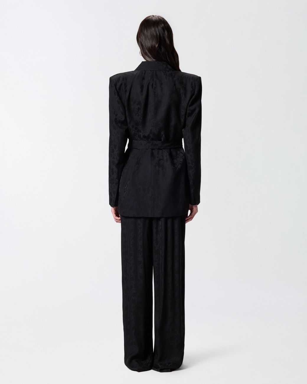 Pinko Black Floral Jacquard Kimono Jacket