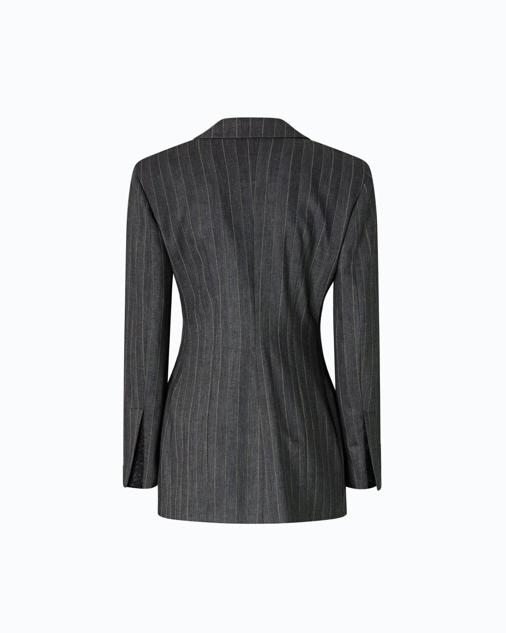 Pinko Black Pinstriped Wool-Blend Jacket