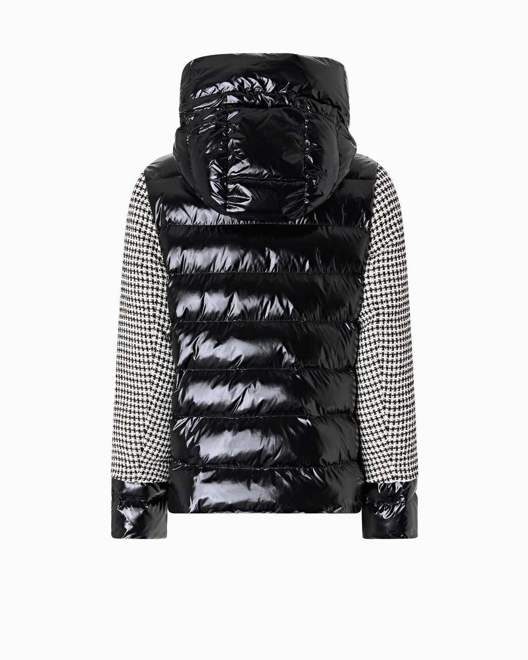 Pinko Gray Tweed And Nylon Down Jacket