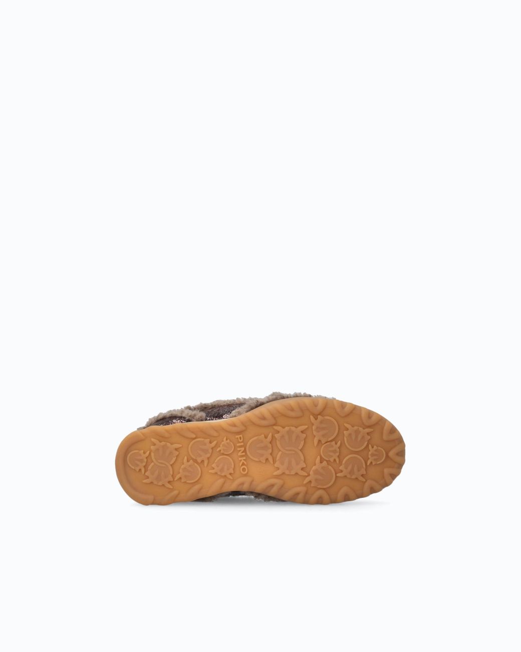Pinko White Lather Sneakers With Faux Fur Details