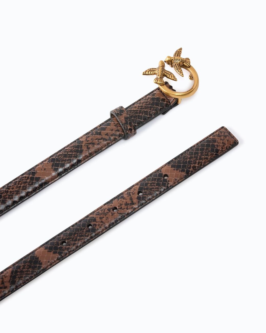 Pinko White Belt Love Berry H2 Belt.Low Python